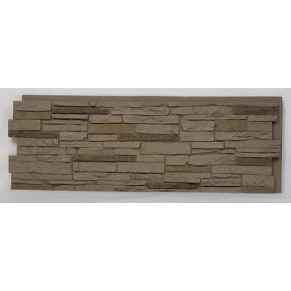Slatestone Large 43 in. x 15.5 in. Polyurethane Faux Stone Panel in Sahara