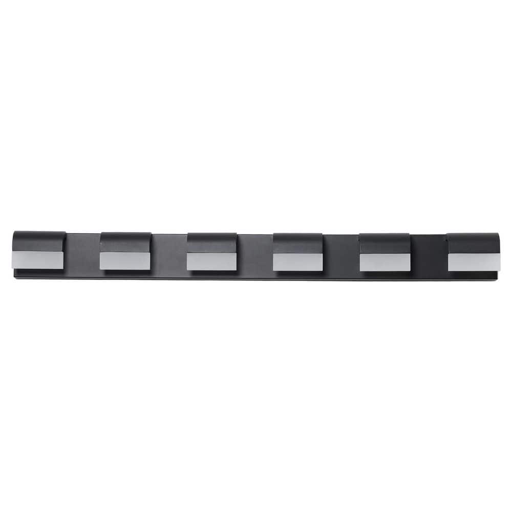 46.5 in. 6-Light Modern Matte Black LED Vanity Light Bar with Acrylic Shades for Mirror, Shower, and Bathroom Decor price history on PriceWatchPro