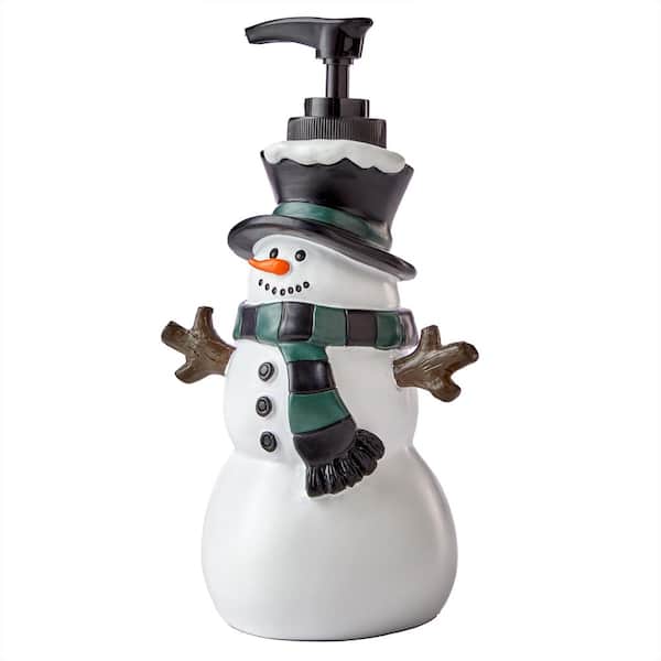 SKL Home Rustic Plaid Snowman Resin Lotion Dispenser in Multi-Colored