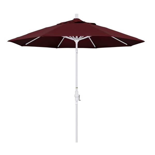 California Umbrella 9 ft. Aluminum Collar Tilt Patio Umbrella in ...