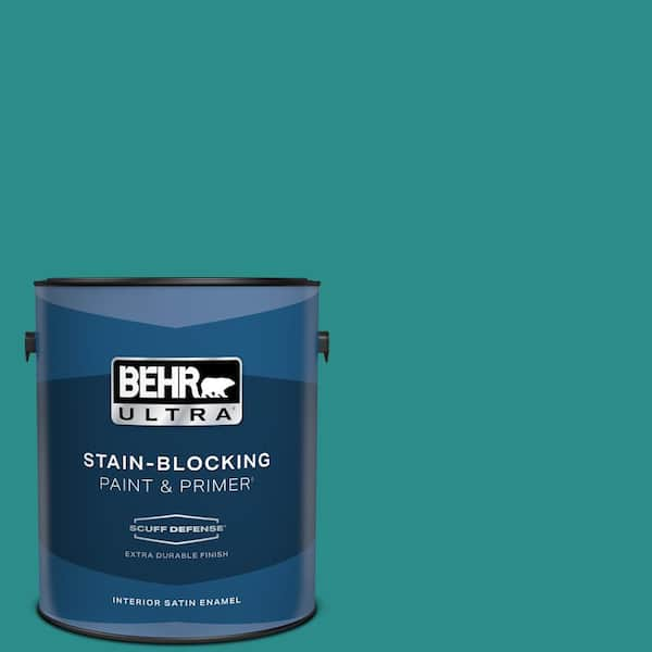 BEHR ULTRA 1 gal. Home Decorators Collection #HDC-FL13-12 Taos Turquoise Extra Durable Satin Enamel Interior Paint & Primer