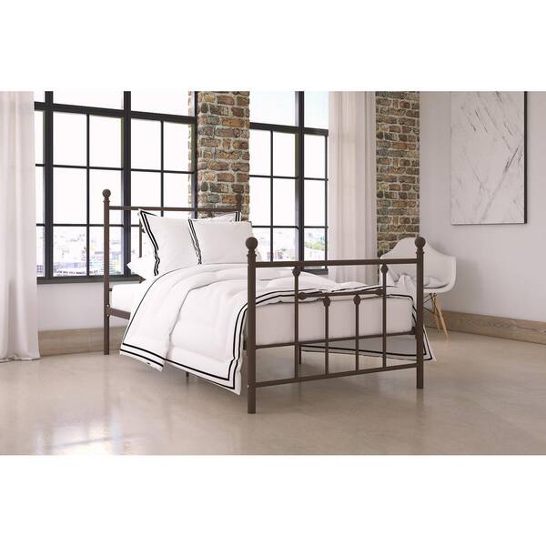 DHP Manila Twin Size Metal Bed Frame in Bronze