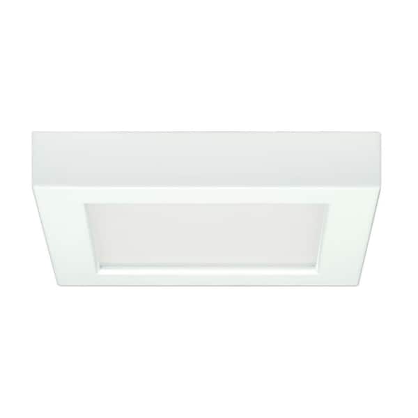 SATCO 5 in. 10.5-Watt White Integrated LED Flush Mount