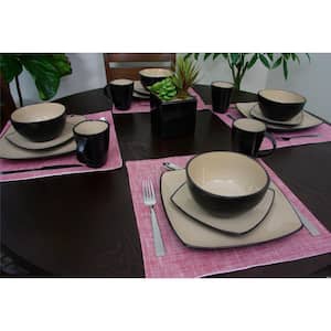 Soho Lounge 16-Piece Casual Taupe Stoneware Dinnerware Set (Service for 4)