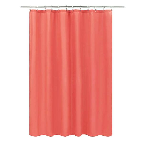 Solid Eva 71 in. x 78 in. Terracotta Bath Shower Curtain