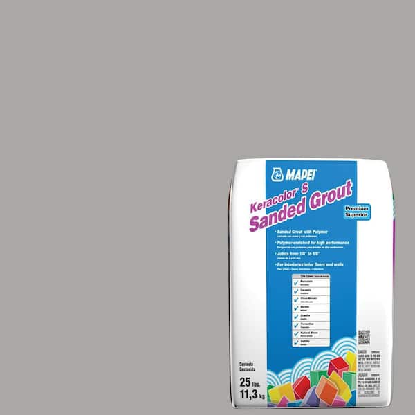 Mapei Keracolor 25 lb. 5027 Silver Sanded Grout 5UJ502711PP - The Home Depot