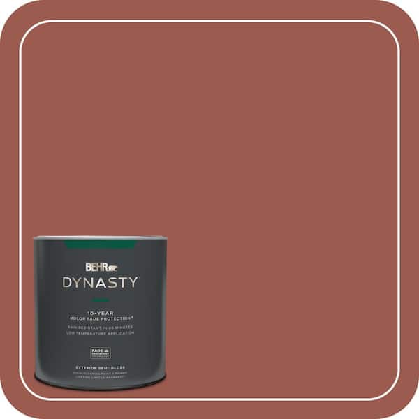 BEHR DYNASTY 1 qt. #ICC-106 Spicy Cayenne Semi-Gloss Exterior Stain-Blocking Paint & Primer