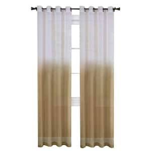 Essence 52 in. W x 63 in. L Polyester Light Filtering Window Panel in Tan