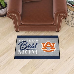Auburn Tigers Gray World's Best Mom 19 in. x 30 in. Starter Mat Accent Rug