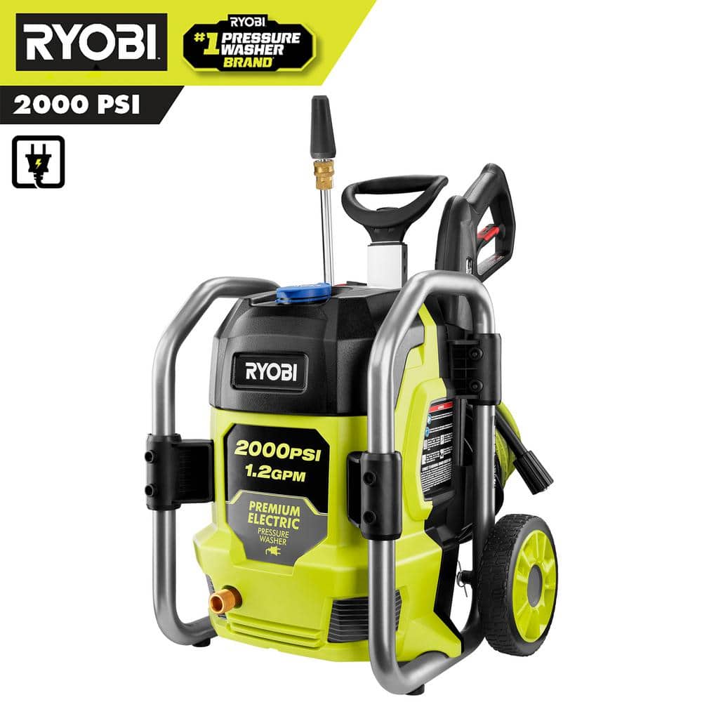 RYOBI 2000 PSI 1.2 GPM Cold Water Corded Electric Pressure Washer RY142022  - The Home Depot