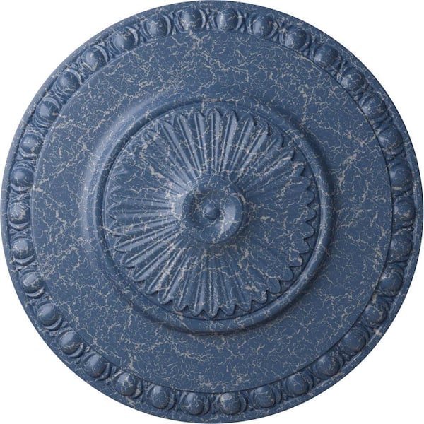 Ekena Millwork 23-1/2 in. x 3-1/4 in. Lyon Urethane Ceiling Medallion (Fits Canopies upto 3-5/8 in.), Americana Crackle