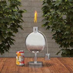 10 in. Stainless Steel Tabletop Torch Lamp