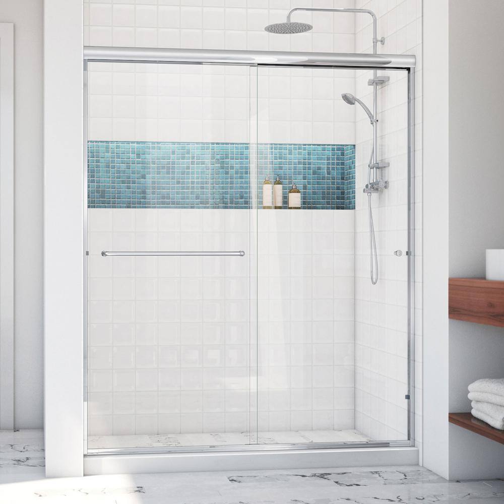 Alliance Pro LT 70" High Chrome and Clear Glass Sliding Shower Door