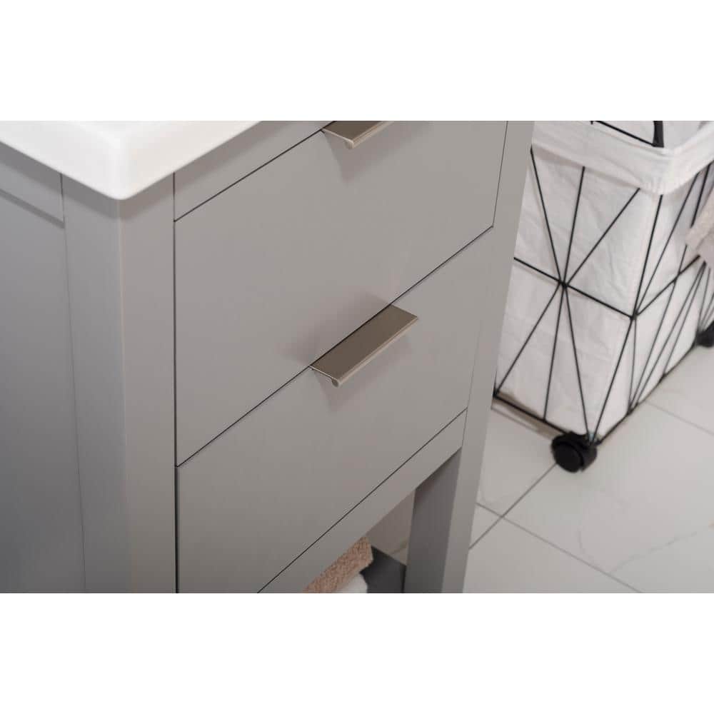 Klein 20" Gray Solid Wood Single Sink Bathroom Vanity