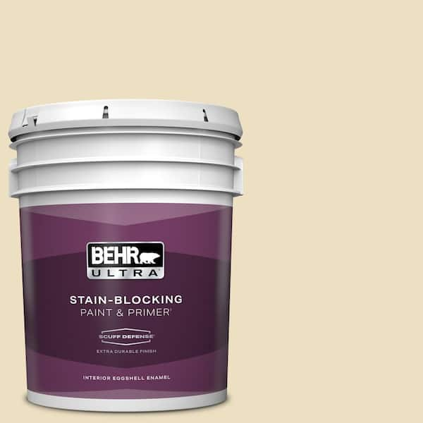 BEHR ULTRA 5 gal. #ECC-23-1 Golden Haystack Extra Durable Eggshell Enamel Interior Paint & Primer