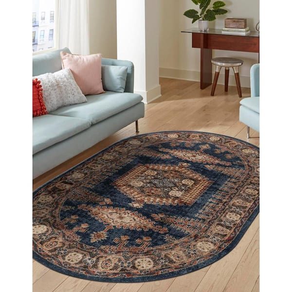Utopia Larissa Blue 7' 10 x 10' 0 Area Rug