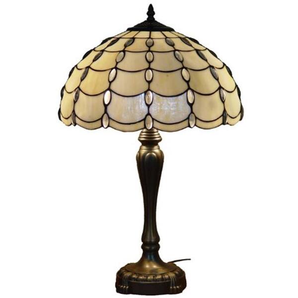 Amora Lighting 24 in. Tiffany Style Cascades Table Lamp