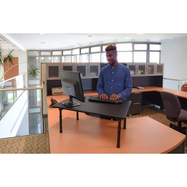 Luxor Black Laptop Desk with Wheels