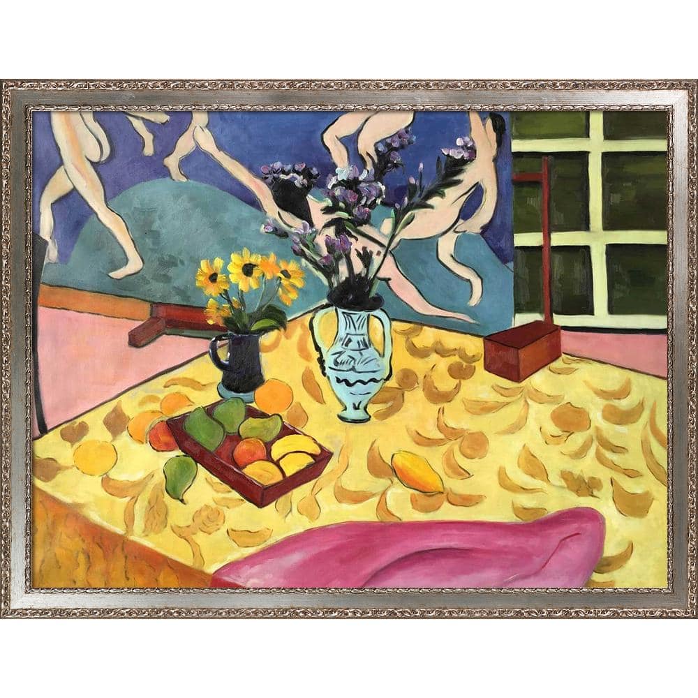 LA PASTICHE Still Life with Dance by Henri Matisse Versailles Silver Salon  Framed People Oil Painting Art Print 34 in. x 44 in. MT8121-FR-51322530X40  - The Home Depot