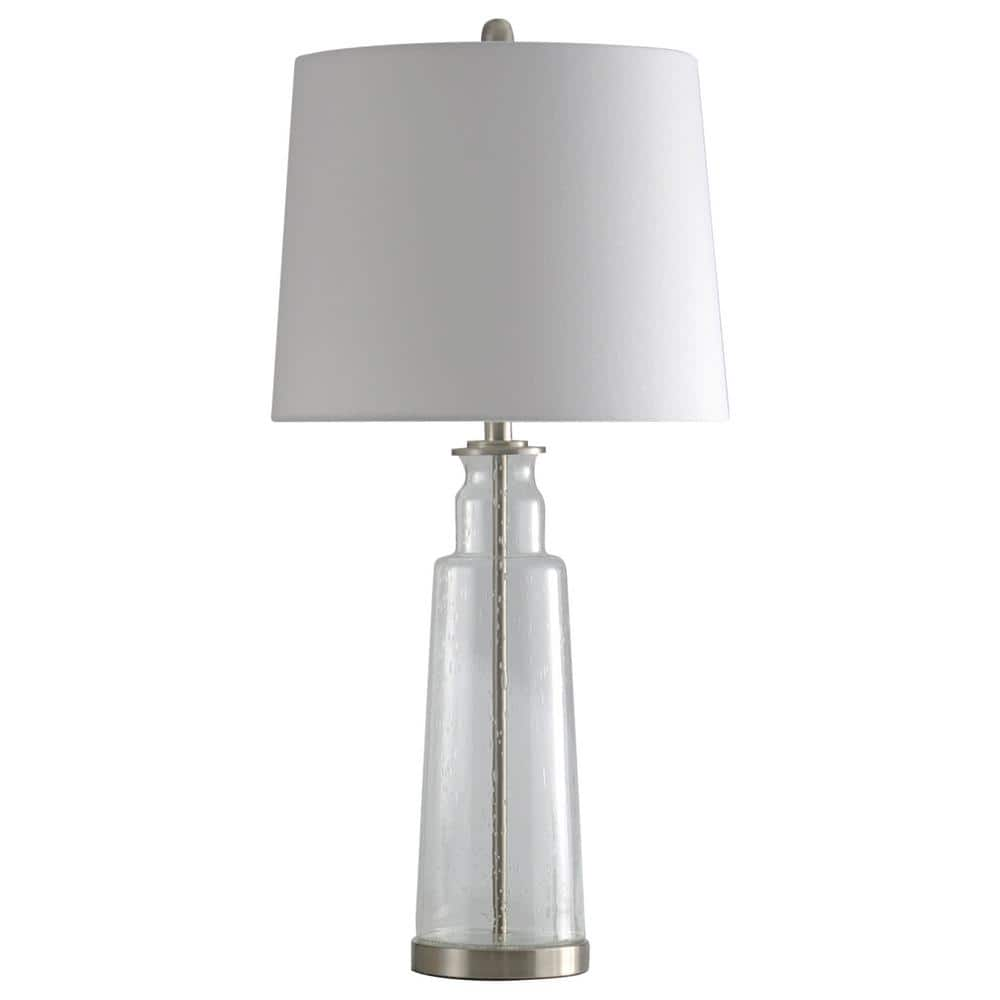 stylecraft seeded glass table lamp