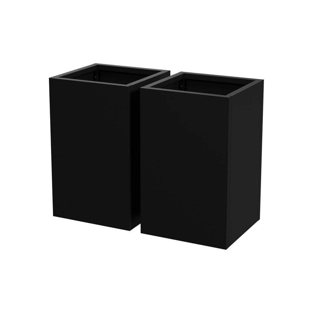 13 in. x 21 in. Rectangle Metal Flower Planter Box Garden Yard Outdoor Planters (Set of 2) price history on PriceWatchPro