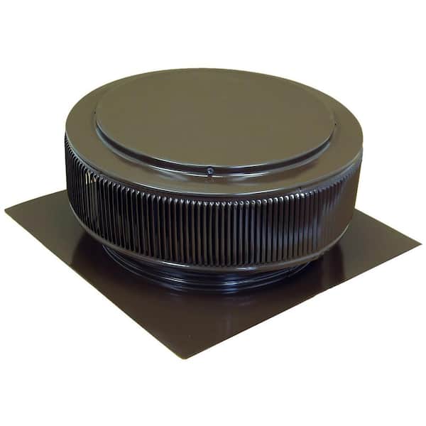 Active Ventilation Aura Vent 144 NFA 14 in. Brown Finish Aluminum Roof Turbine Alternative Static Roof Vent with Louver Design