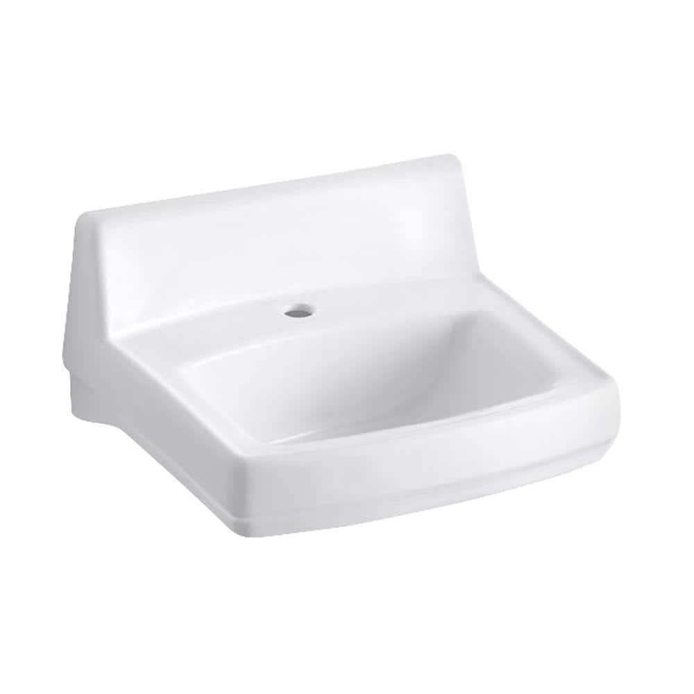 Greenwich White Ceramic 21" Wall-Mount Bathroom Sink