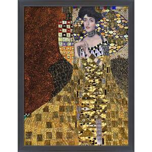 Portrait of Adele Bloch-Bauer I, 1907 by Gustav Klimt Gallery Black Framed People Oil Painting Art Print 34 in. x 44 in.