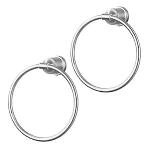 Wall Mounted Round Closed Towel Ring Bath Hardware Accessory in Brushed Nickel