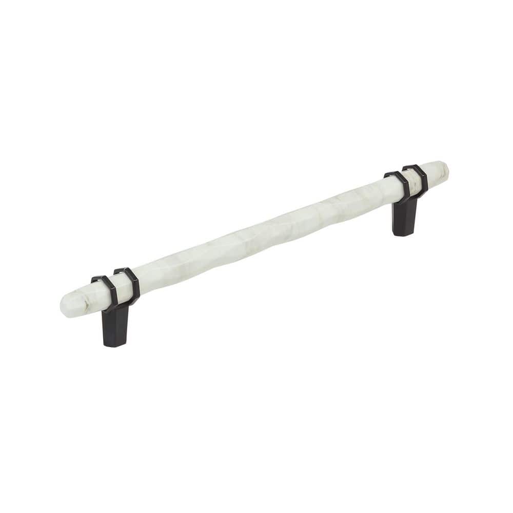 Carrione 8 in. (203mm) Center-to-Center Marble White/Black Bronze Bar Cabinet Pull price history on PriceWatchPro