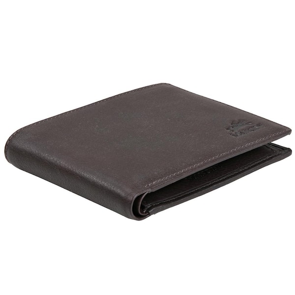 RFID Protected Leather Wallets for Men Bifold Wallet With Coin