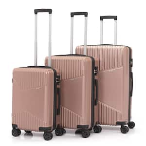 3-Piece Hardshell Luggage Rose Gold