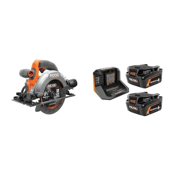 18V MAX Output Starter Kit with (2) 4.0 Ah MAX Output Batteries and Charger w/ 18V Subcompact 6-1/2 in Circular Saw