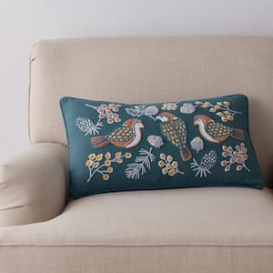 Swallow Leaf Slate 12 in. x 21 in. Decorative Pillow Cover