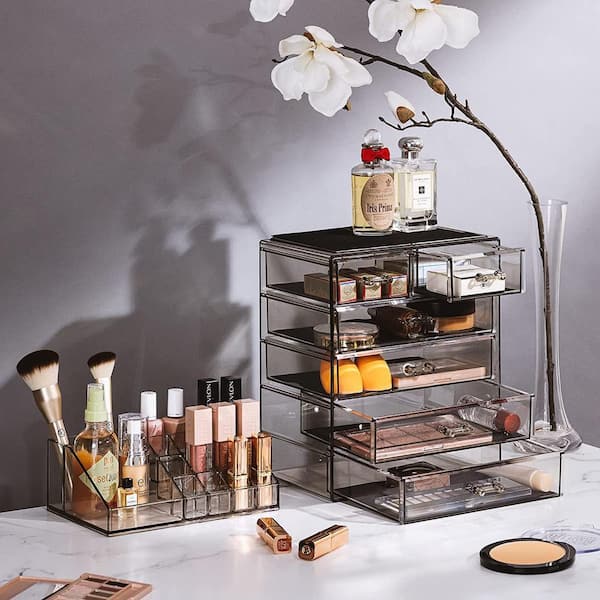 Sorbus Freestanding 6-Drawer 6.25 in. x 14.25 in. 1-Cube Acrylic