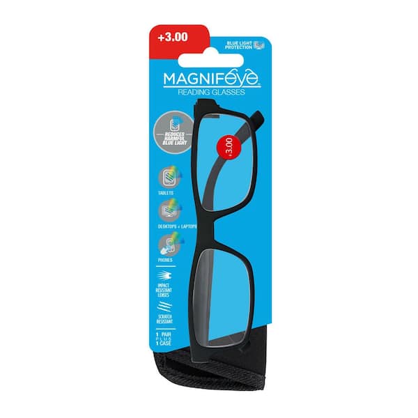 Magnifeye Retro Black Blue Light 3.0 Reading Glasses 86927