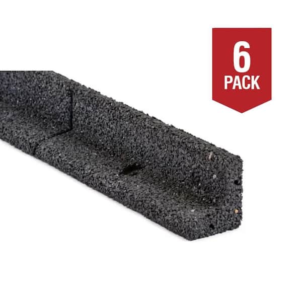 EcoBorder 4 ft. Grey Rubber Landscape Edging (6-Pack)
