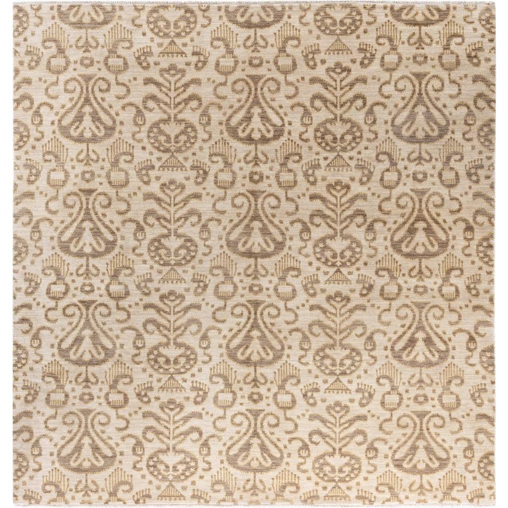 Ikat Beige 8 X 10 Hand-Knotted Wool Indoor Area Rug price history on PriceWatchPro