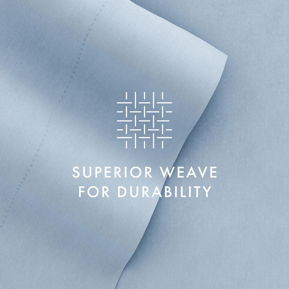 Light Blue Queen Microfiber Deep Pocket Bed Sheet Set