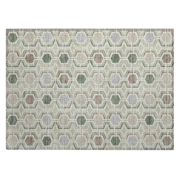 Chantille Machine Washable Indoor/Outdoor Abstract ACN3006 Celery 3 ft. x 4 ft. Area Rug