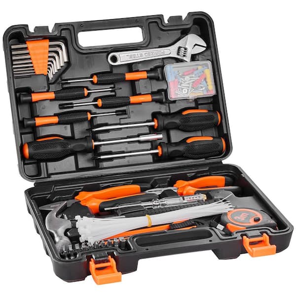 Tool Kit High-Quality Steel 216-Pieces General Household Hand Tool Set Home Repairing Tool Kit with Portable Toolstorage