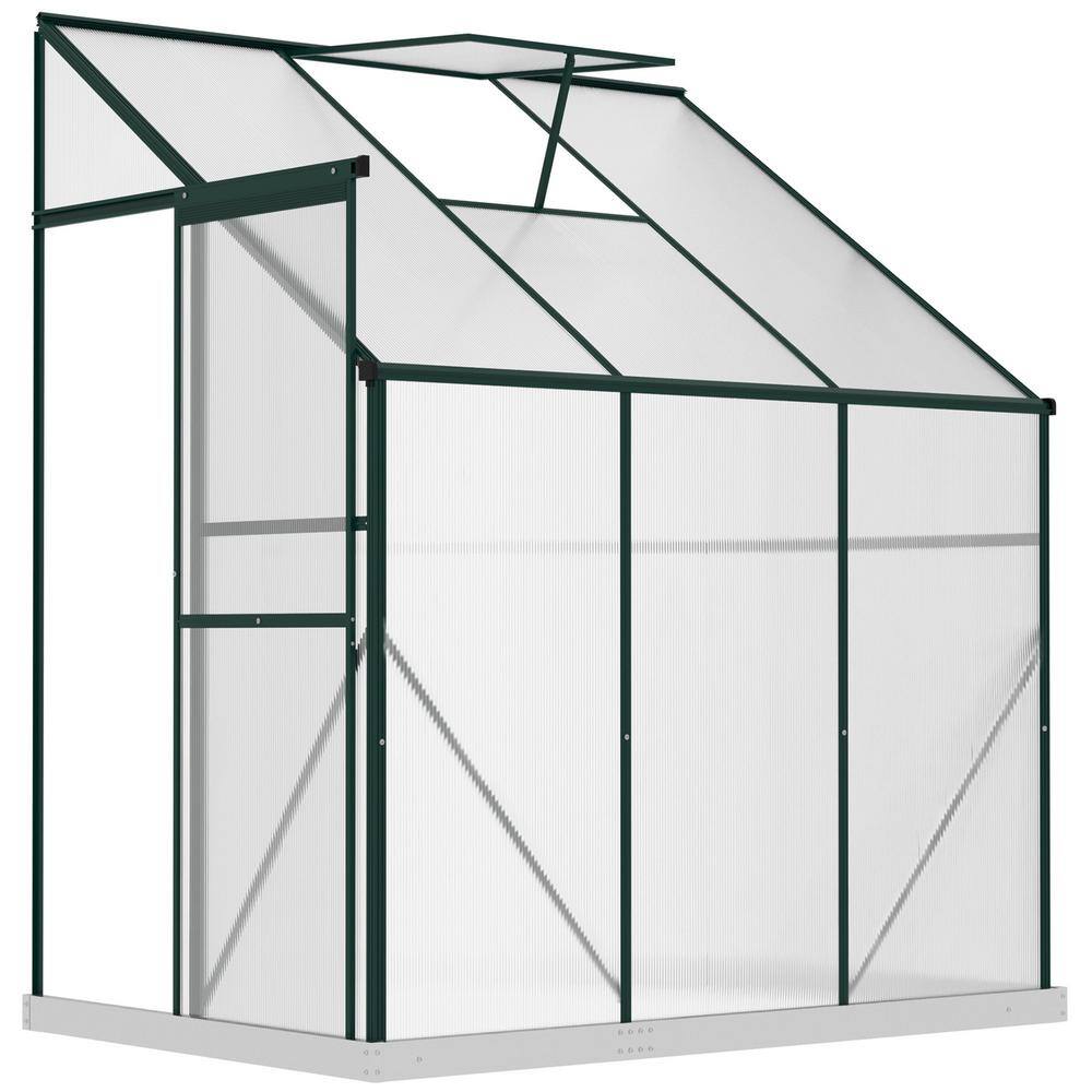 100 in. W x 50 in. D x 87 in. H Aluminum Polycarbonate Walk-In Garden Greenhouse with Roof Vent for Plants Herbs price history on PriceWatchPro
