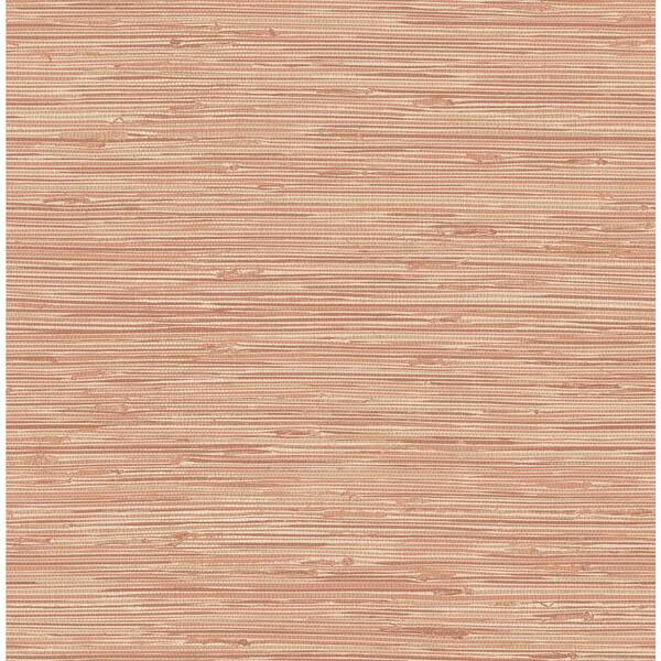 NuWallpaper Tibetan Grasscloth Spice Pinks Vinyl Strippable Roll (Covers 30.75 sq. ft.)