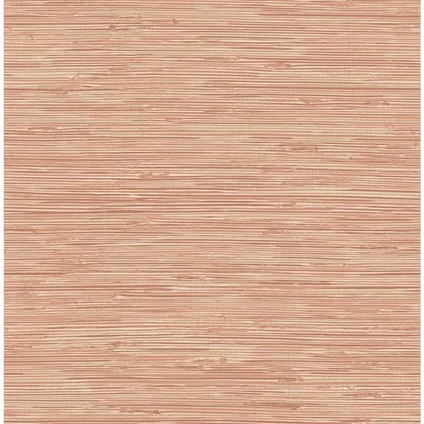 NuWallpaper Tibetan Grasscloth Spice Pink Wallpaper Sample