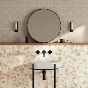 Sahara Square 1/2 in. x 4 in. Matte Taupe Porcelain Mosaic Tile (9.69 sq. ft./Case)