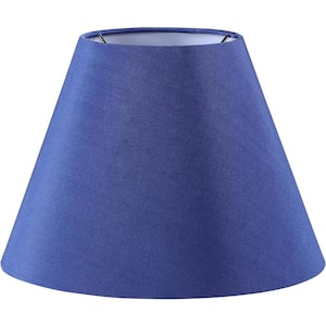 Mix and Match 9 in. Berry Blue Linen Empire Lamp Shade with Spider Fitter