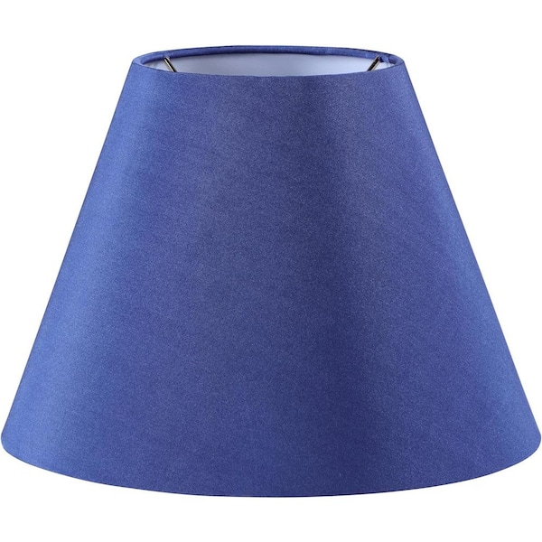 Aspen Creative Mix and Match 9 in. Berry Blue Linen Empire Lamp Shade with Spider Fitter