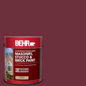 1 gal. #BXC-90 Wild Cranberry Satin Interior/Exterior Masonry, Stucco and Brick Paint