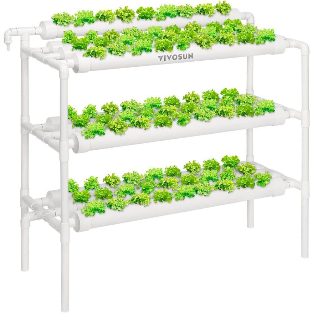 3 Layers 90 Plant Sites 10 Food-Grade PVC-U Pipes Hydroponic Grow Kit for Leafy Vegetables price history on PriceWatchPro