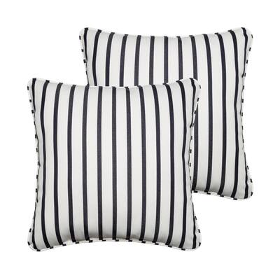 Sorra Home Indigo Graphic Rectangular Outdoor Knife Edge Lumbar Pillows ...